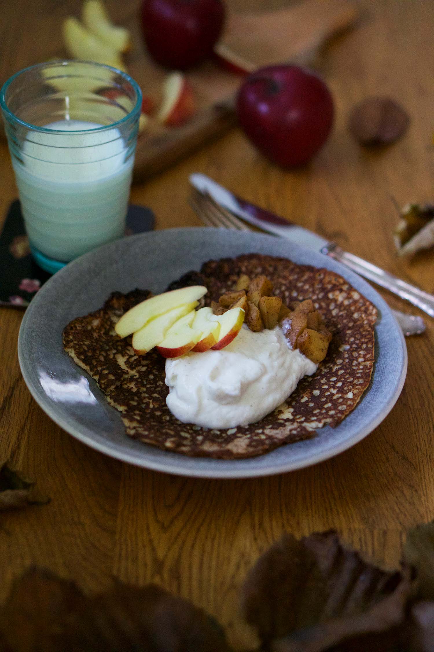 Pannkaka med äpple
