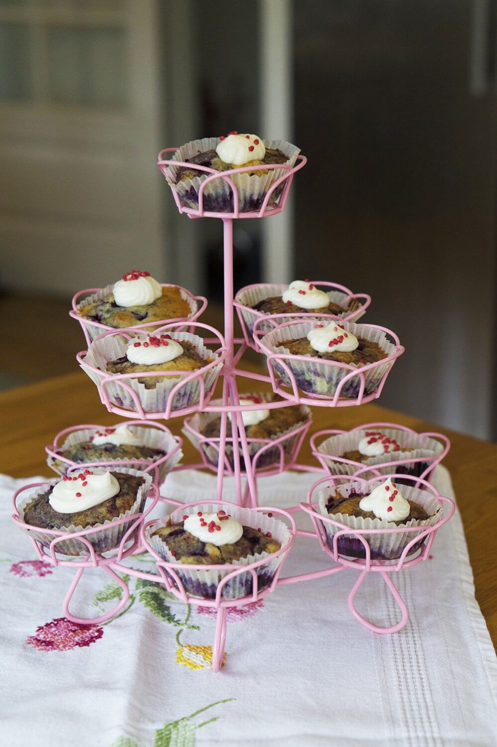 Blåbärsmuffins med glasyr
