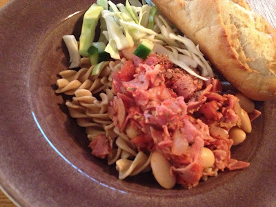 pasta-med-bon-och-tomatsas-2 - Enkel och snabb pastasås