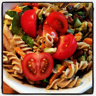 pastasallad - Vegetarisk pastasallad