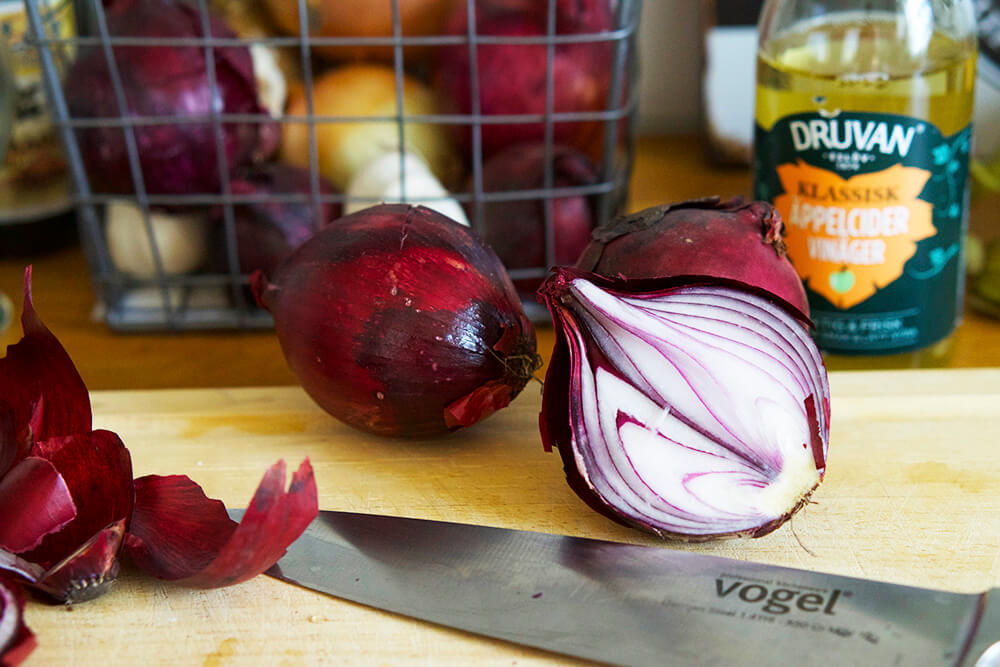 rödlök för att göra picklad rödlök