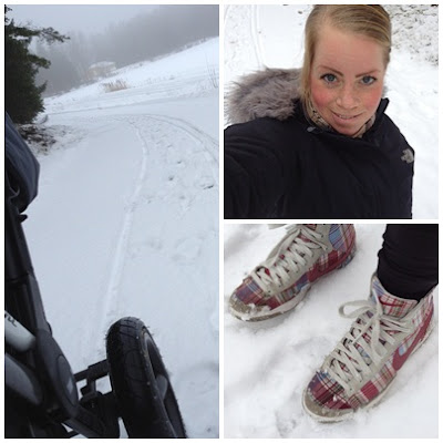 promenad-i-sno - Powerwalk i snö med vårskor