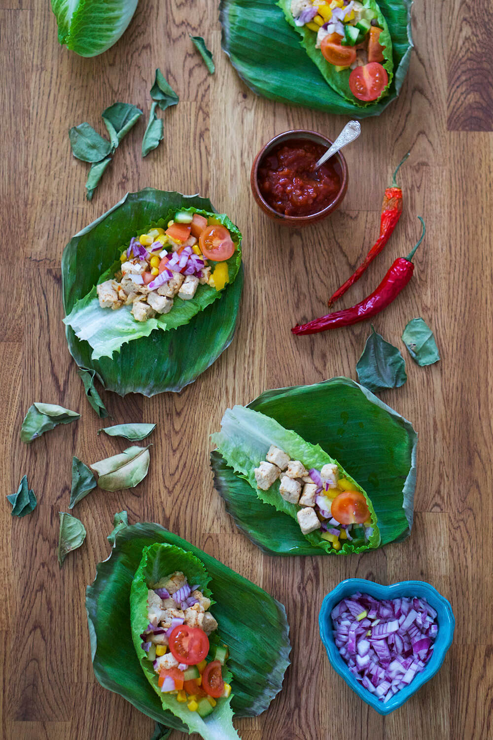 Quorntaco i salladsblad