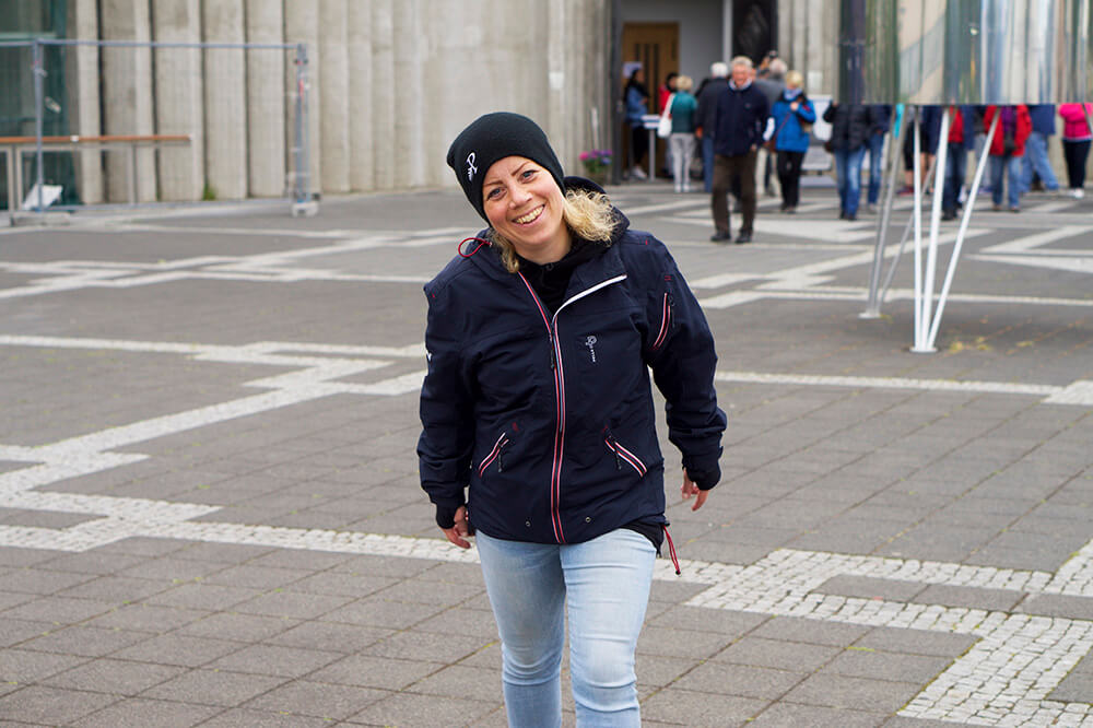 Karin i Reykjavik, huvudstaden på Island