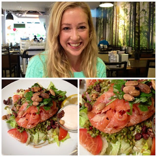 sallad-med-quinoa-och-lax-med-Caroline-och-Noel - God lunch med trevligt sällskap