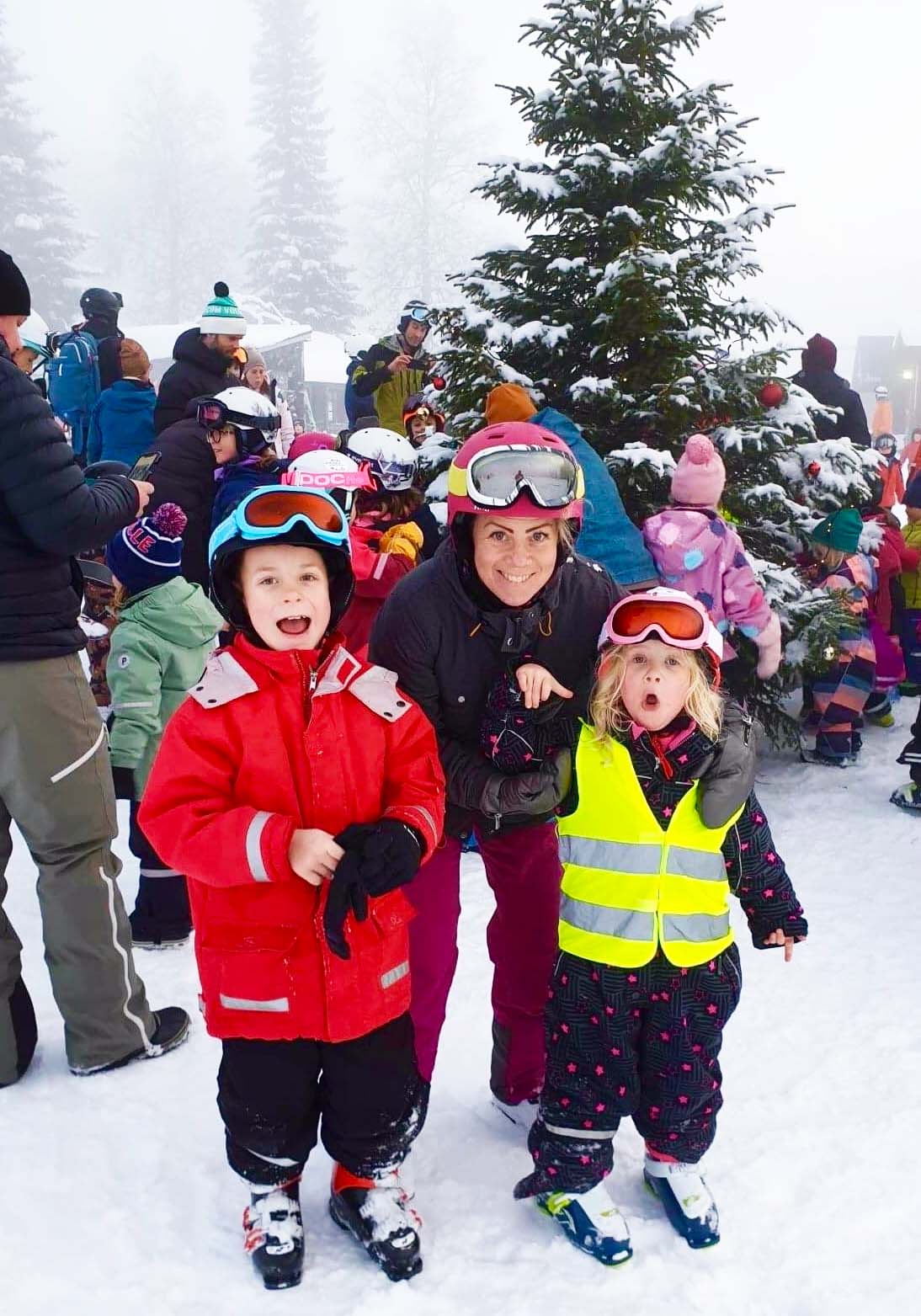 Skidåkning i Åre - jag och barnen