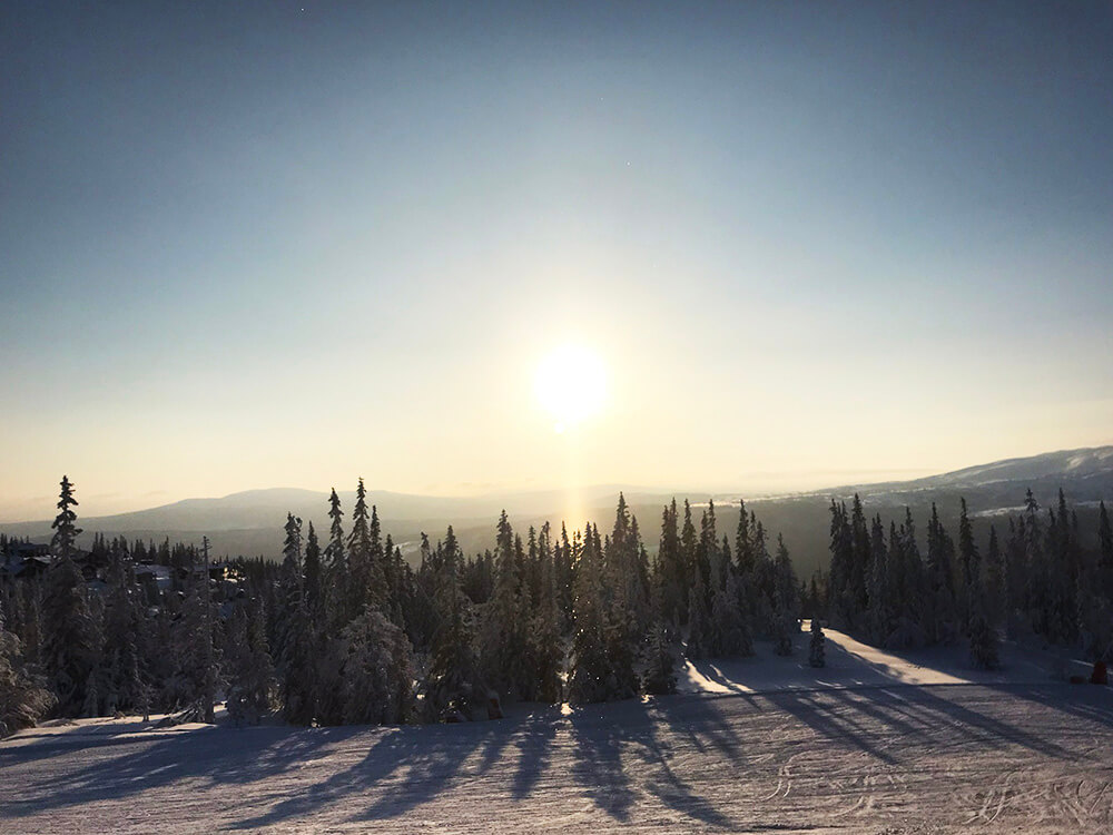 Skidåkning i Åre Björnen