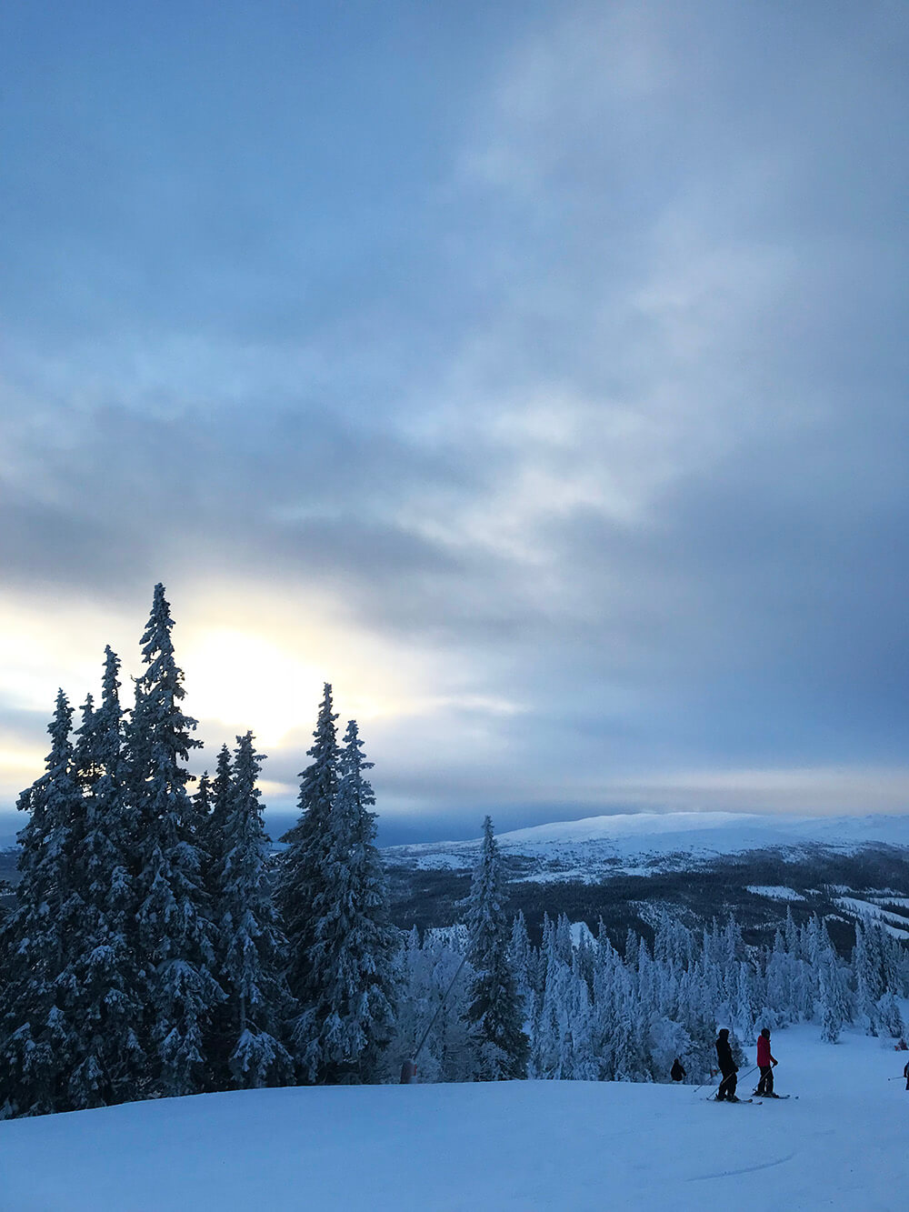 Skidåkning i Åre Björnen