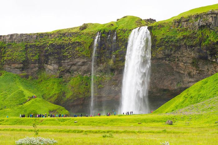 Skogafoss vattenfall på Island