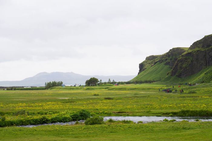 Skogafoss vattenfall på Island