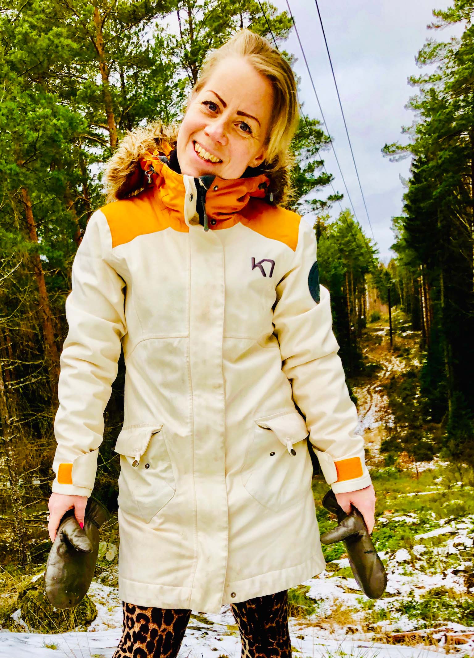 Karin Axelsson i skogen