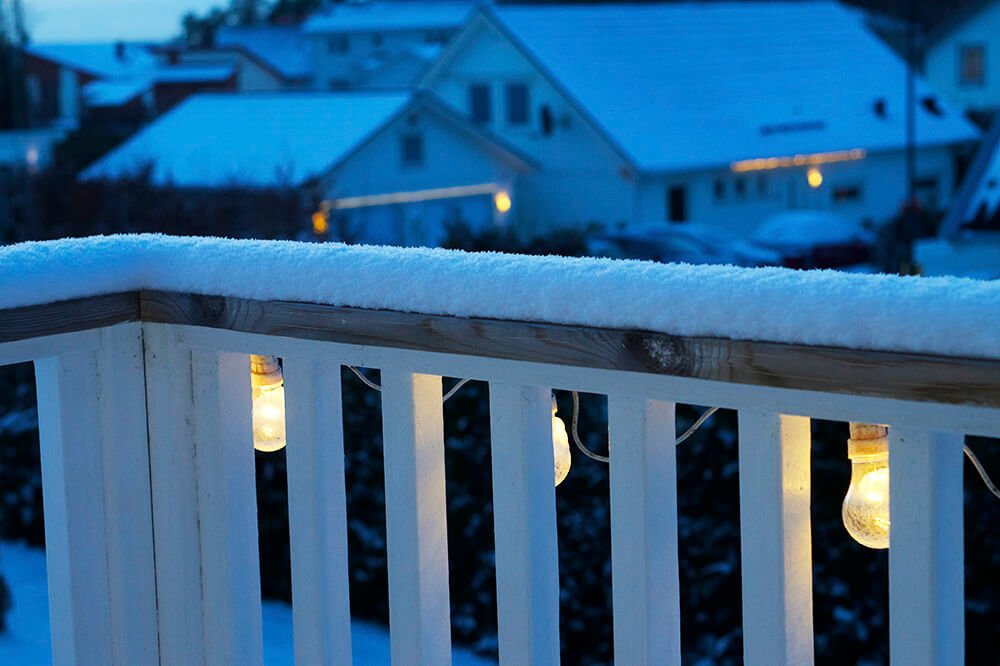Snö och vinter hemma hos oss