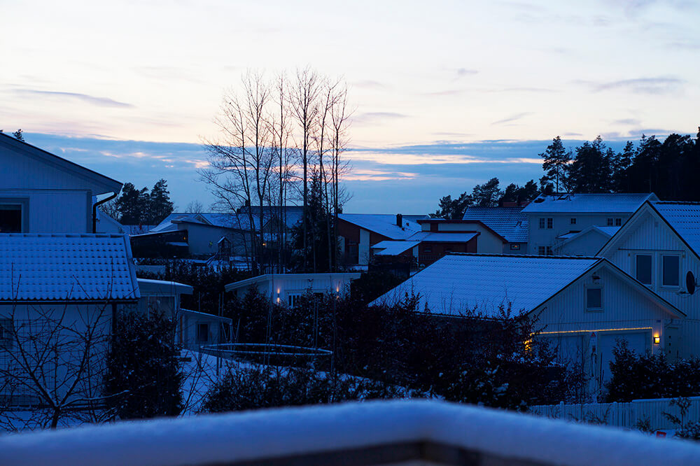 Snö och vinter hemma hos oss