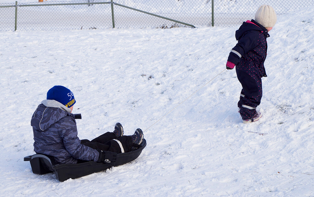 Snö och vinter hemma hos oss