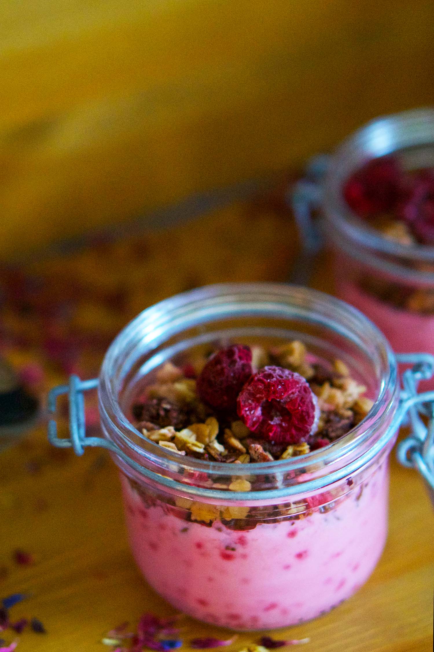 Sockerfri hallonyoghurt recept