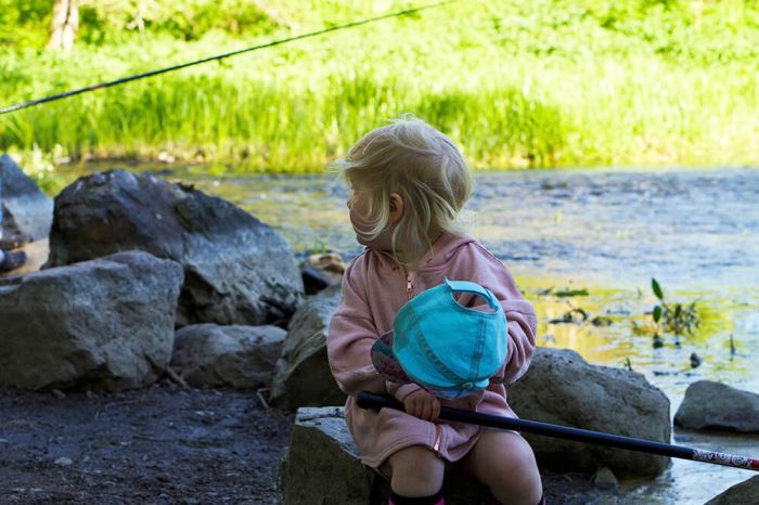fiske sommarkväll i Ulva Kvarn