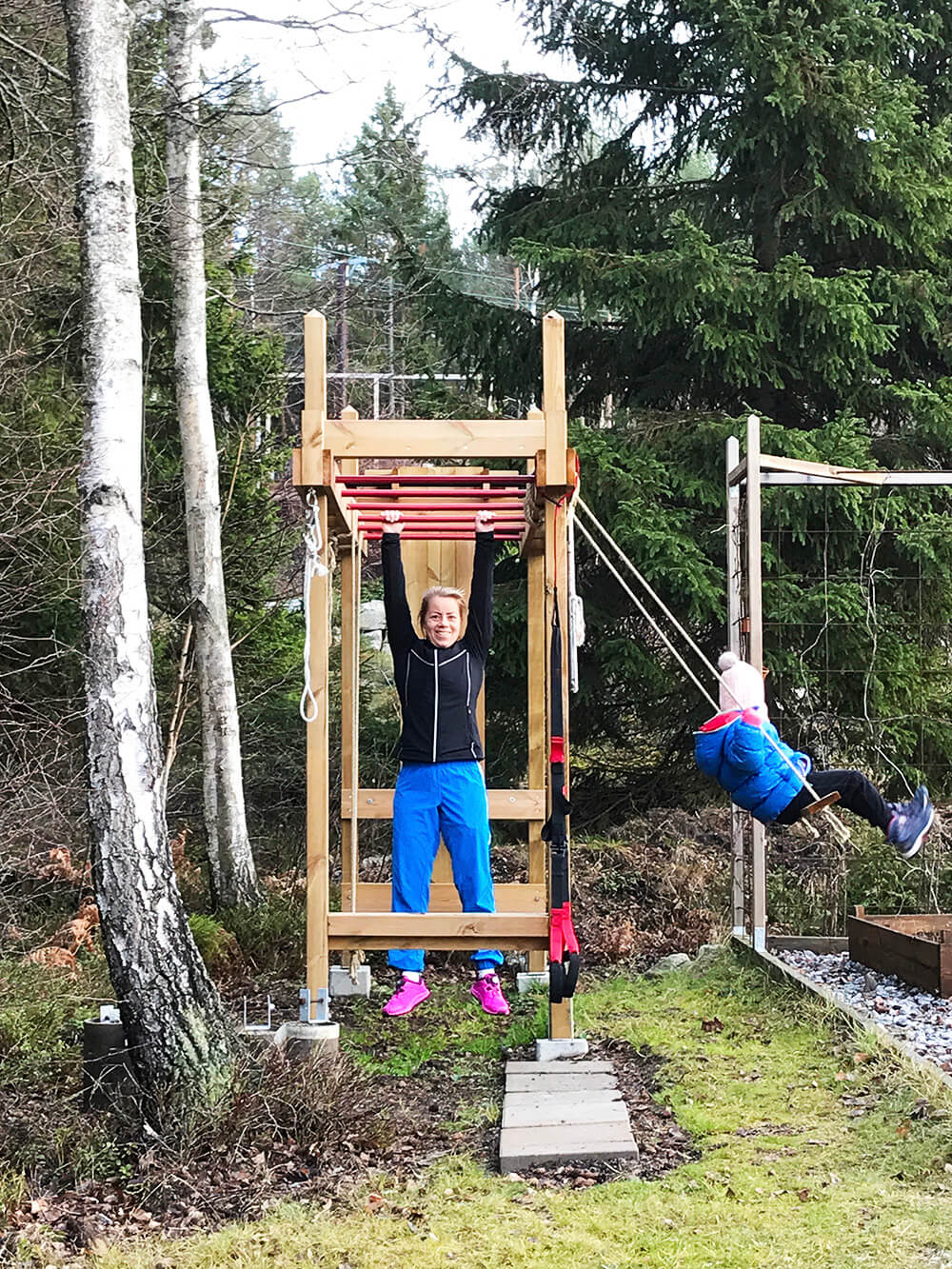 Utegym i vår trädgård