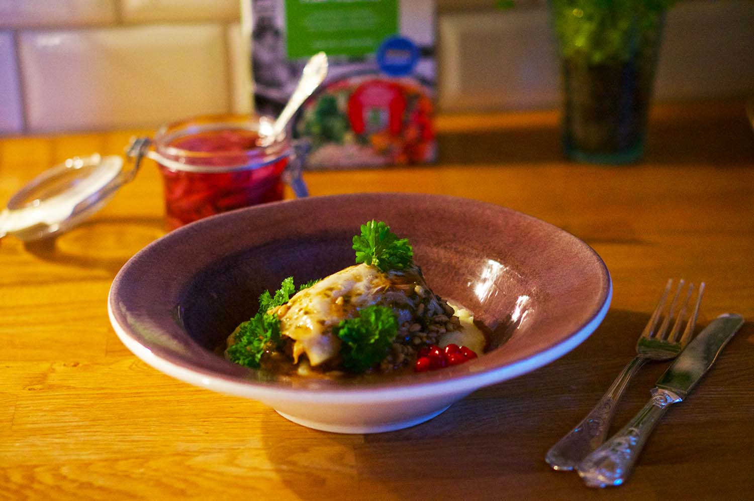 Vegetarisk kåldolme med havreris