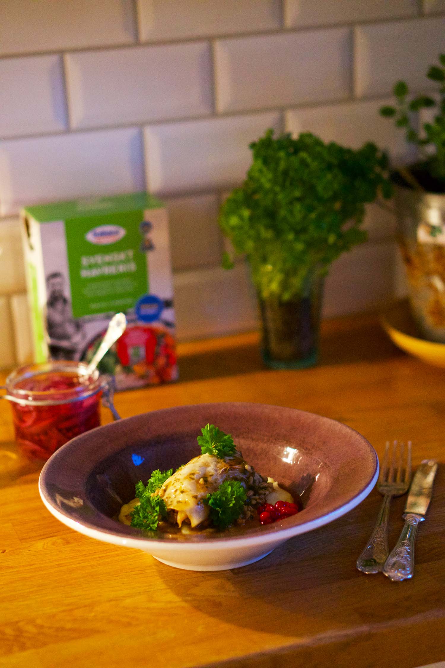 Vegetarisk kåldolme med havreris