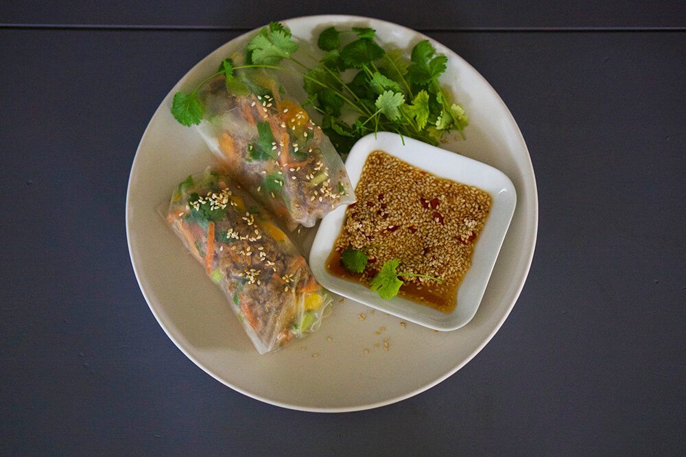 Vegetarisk vårrulle med Quorn