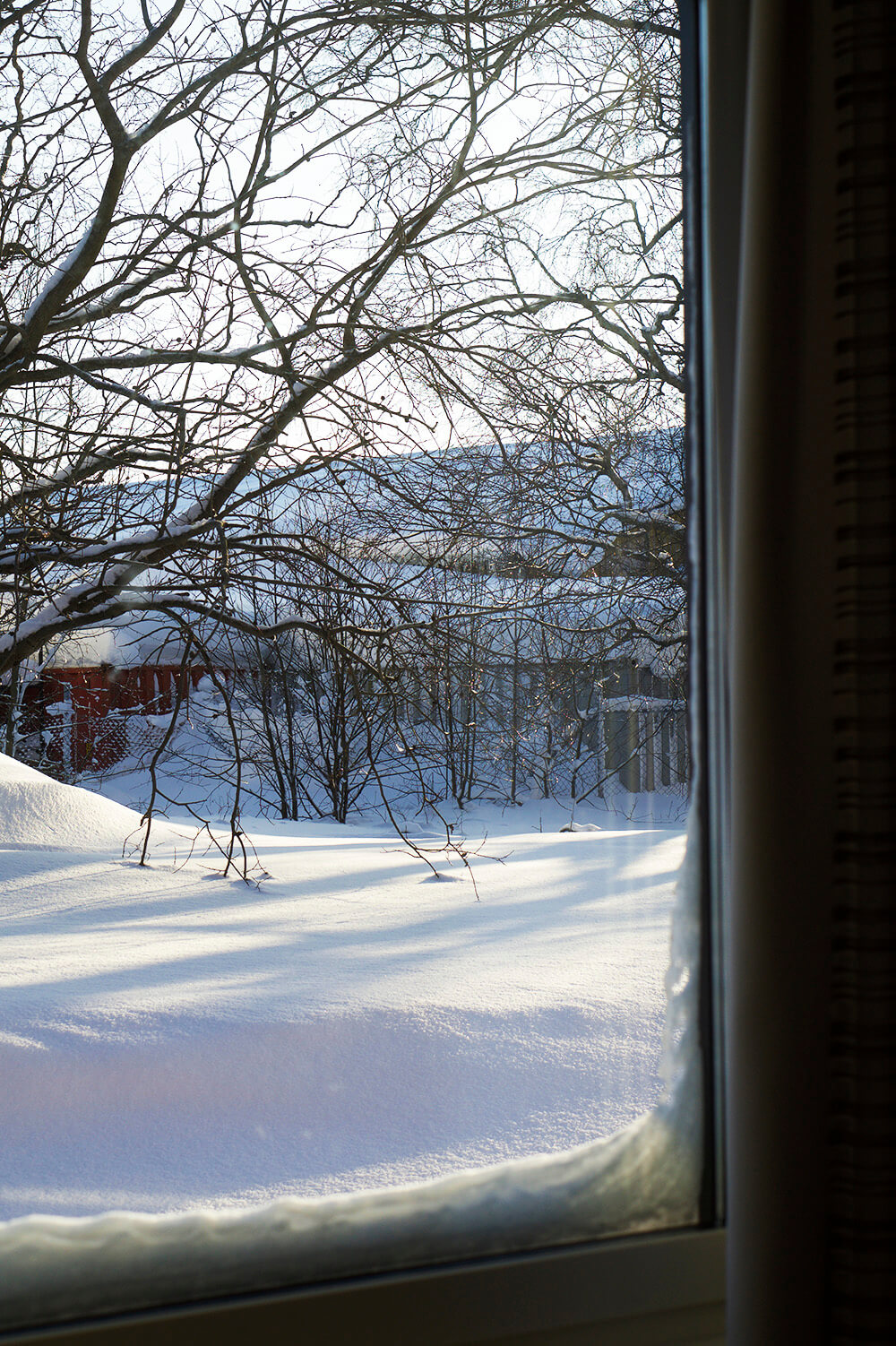 Vinter utanför hotellet i Sundsvall