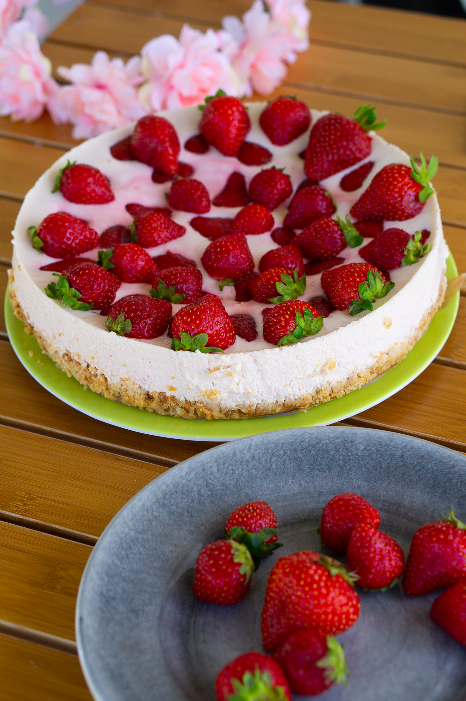 Jordgubbscheesecake recept