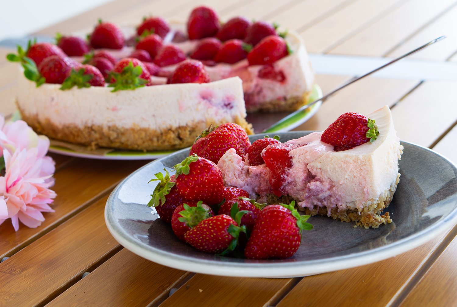 Jordgubbscheesecake recept