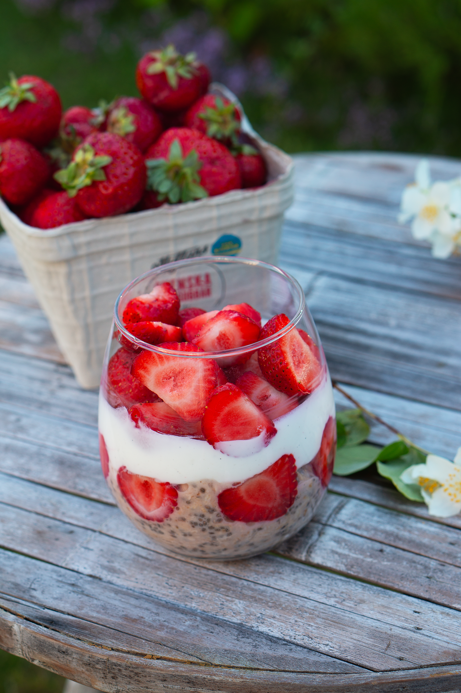 Overnight Oats med smak av jordgubb