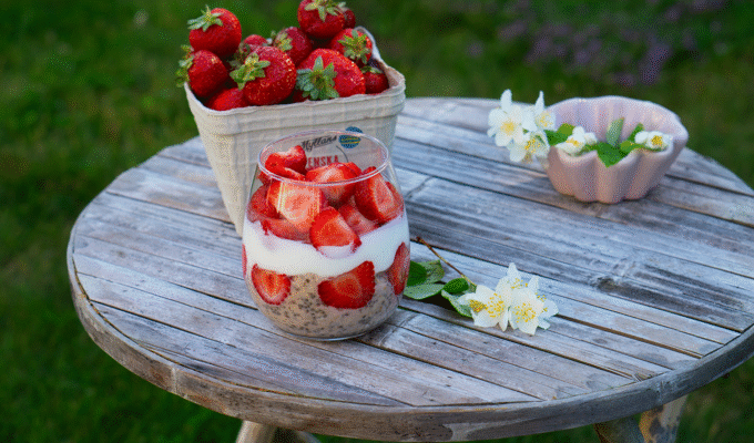 Overnight Oats Jordgubb - recept