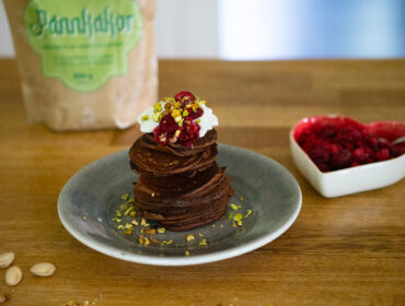 Chokladpannkaka med pistage