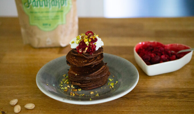 Chokladpannkaka med pistage