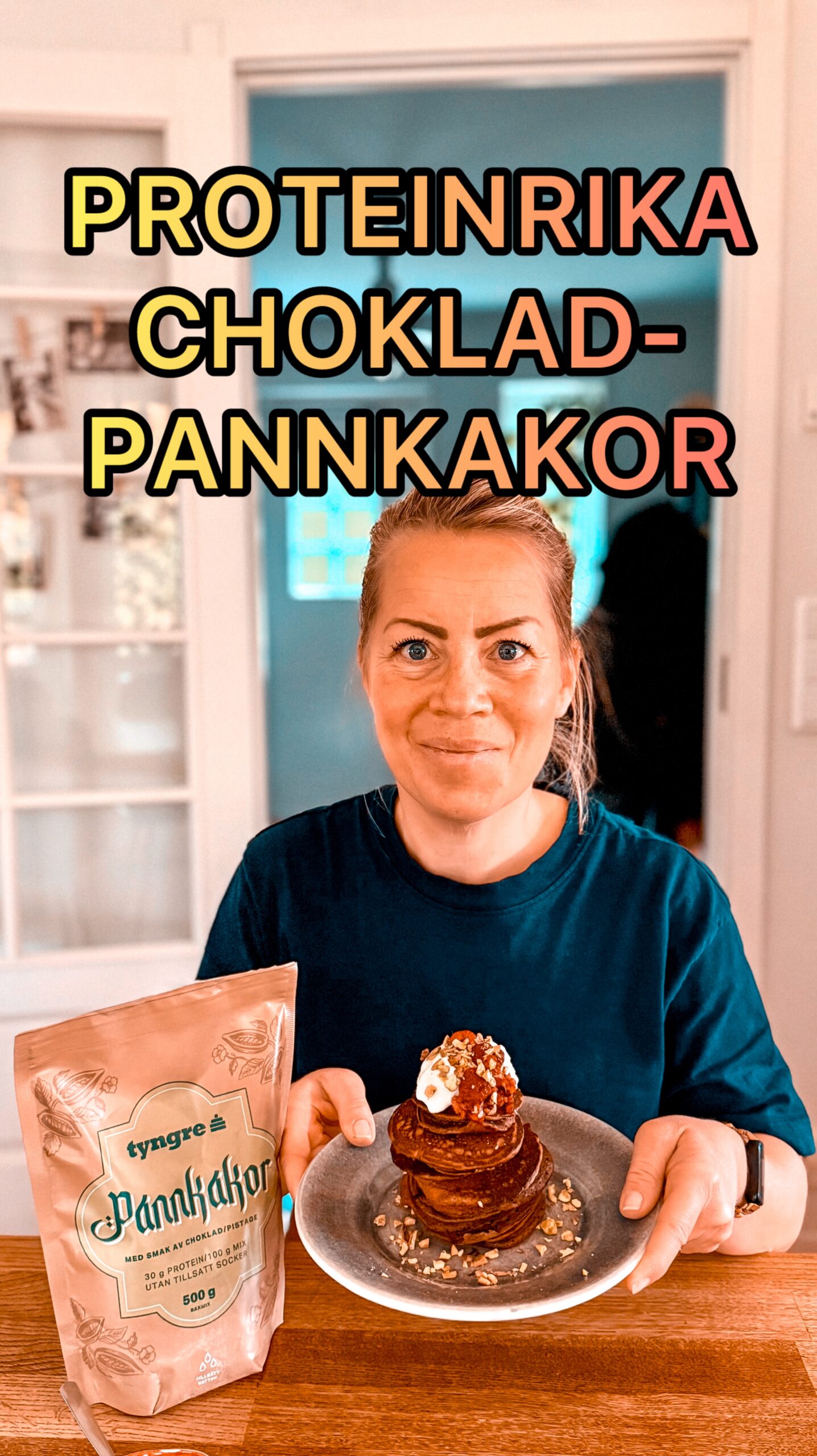 Proteinrika chokladpannkakor