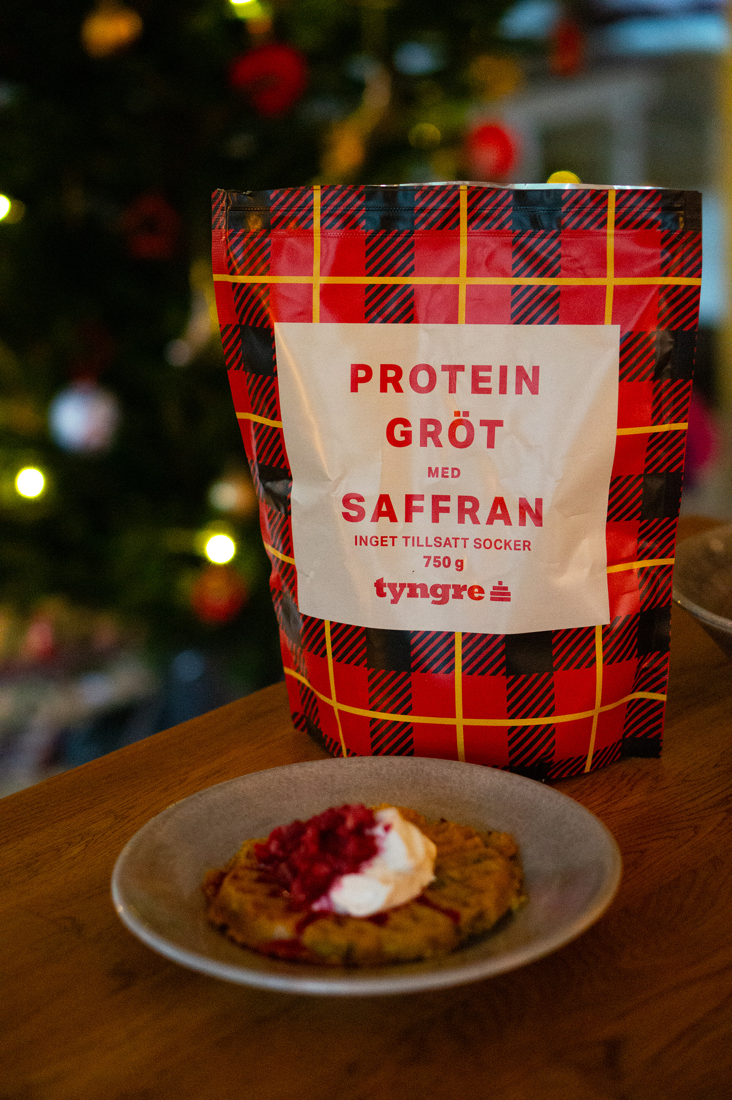 Grötvåfflor av Tyngres proteinrika saffransgröt