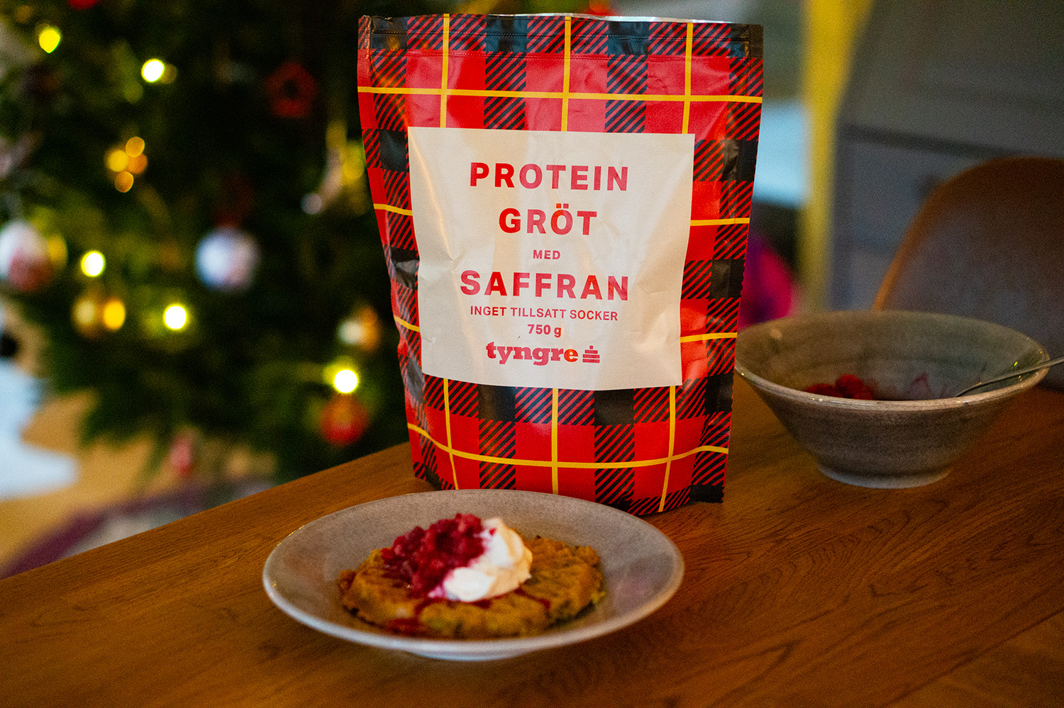 Grötvåfflor av Tyngres proteinrika saffransgröt