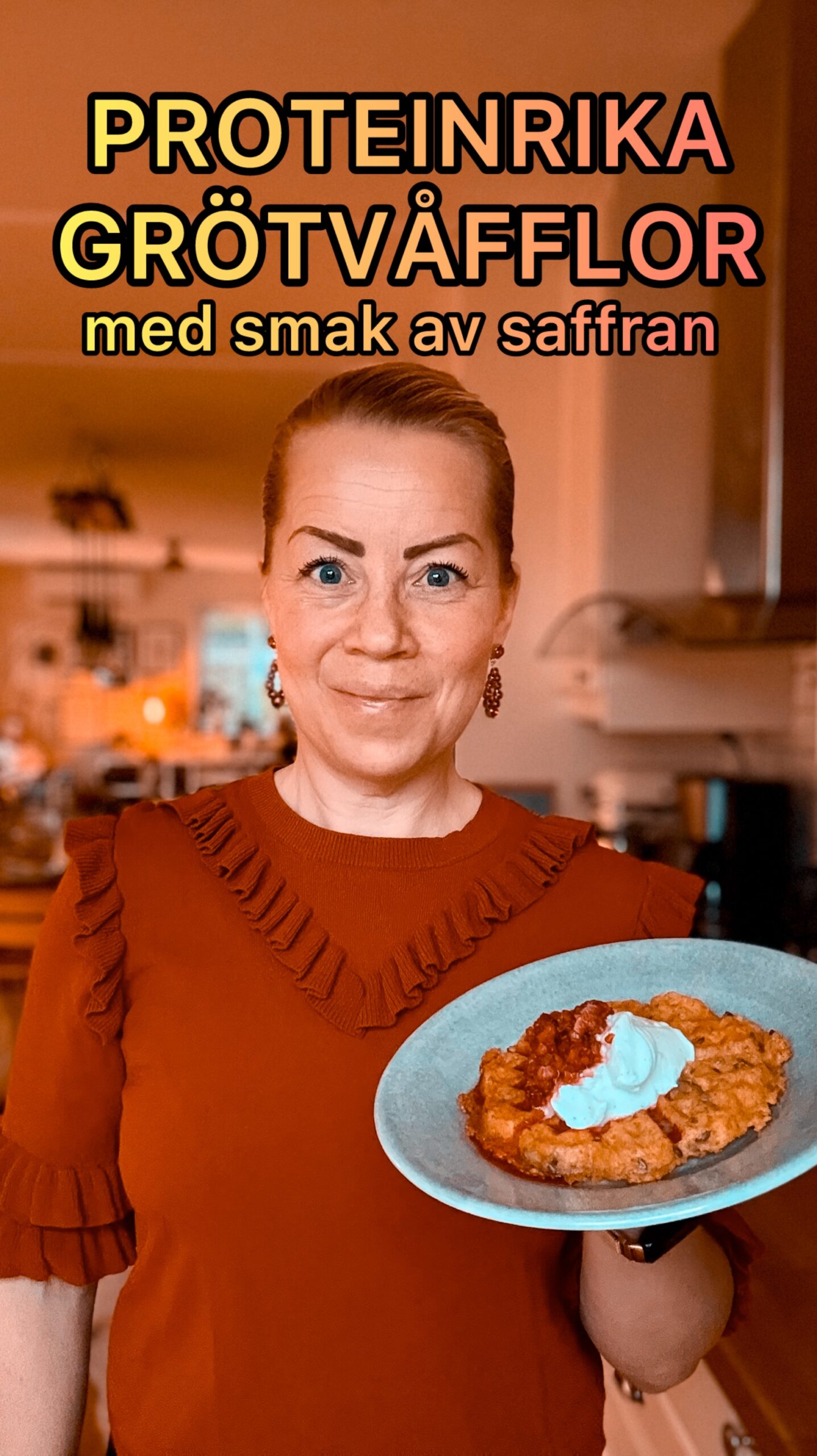 Proteinrika grötvåfflor