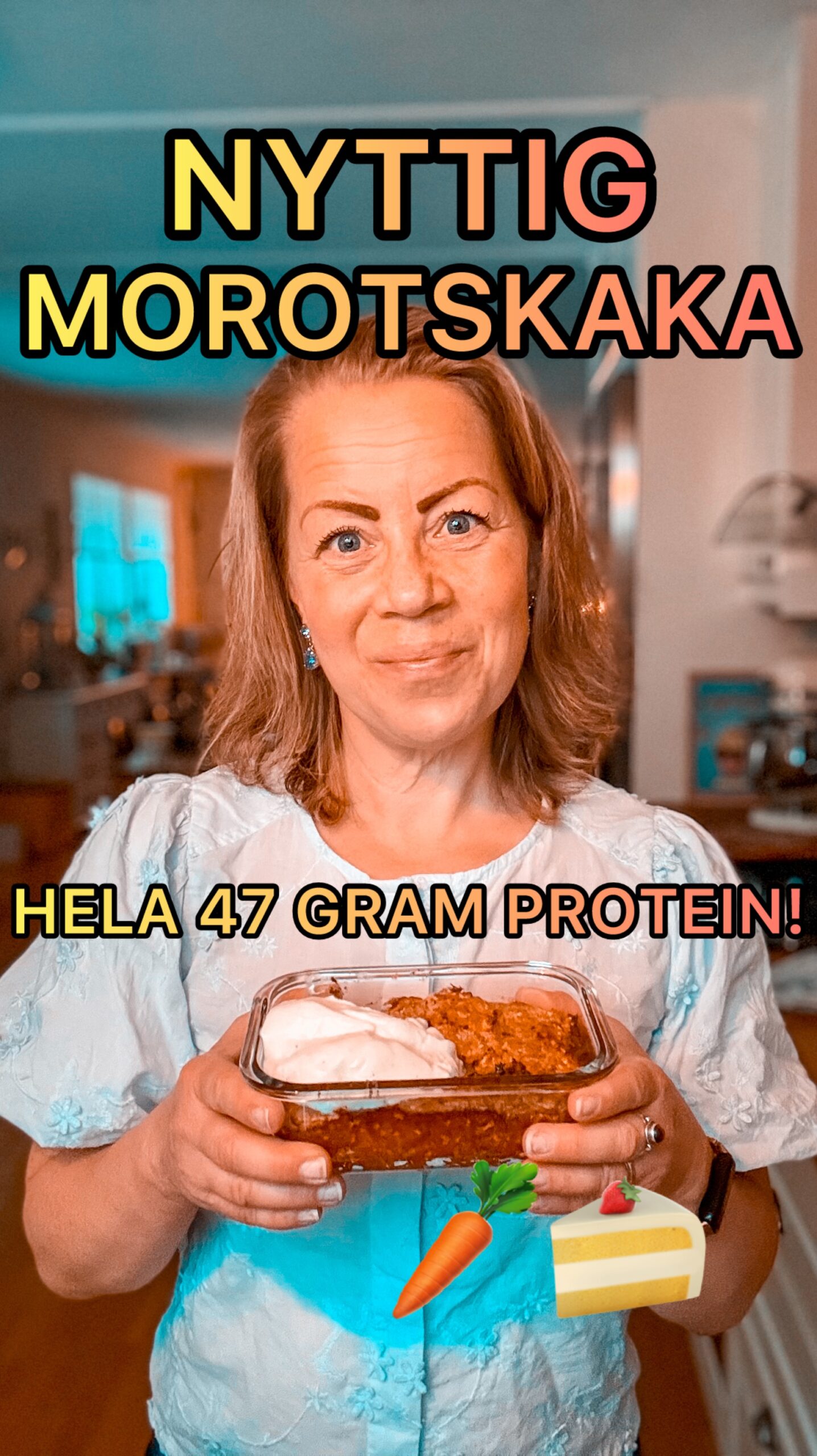 Nyttig morotskaka som en Reel