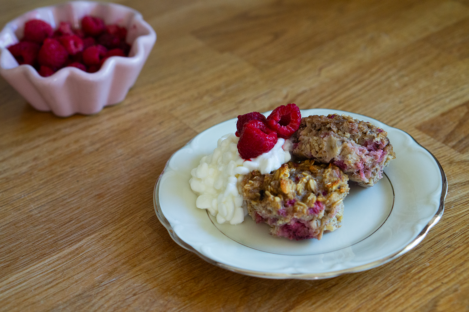 Nyttiga hallonmuffins