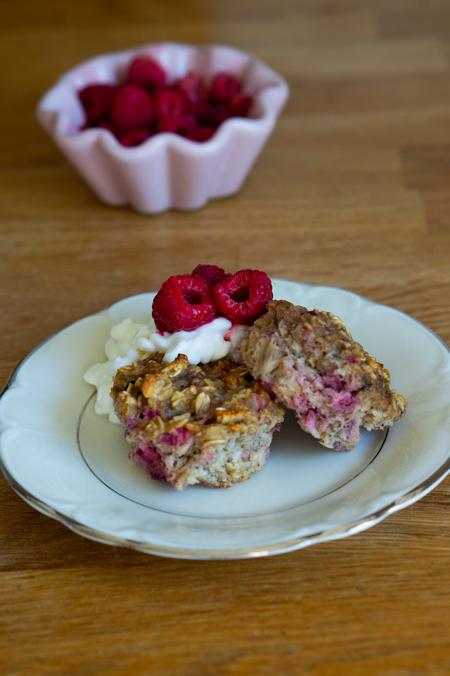 Nyttiga hallonmuffins