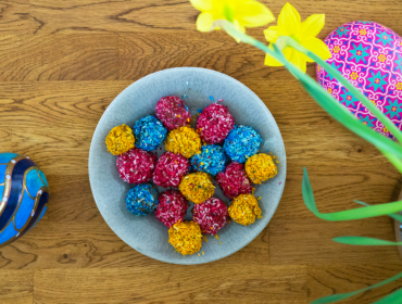 Färgglada chokladbollar