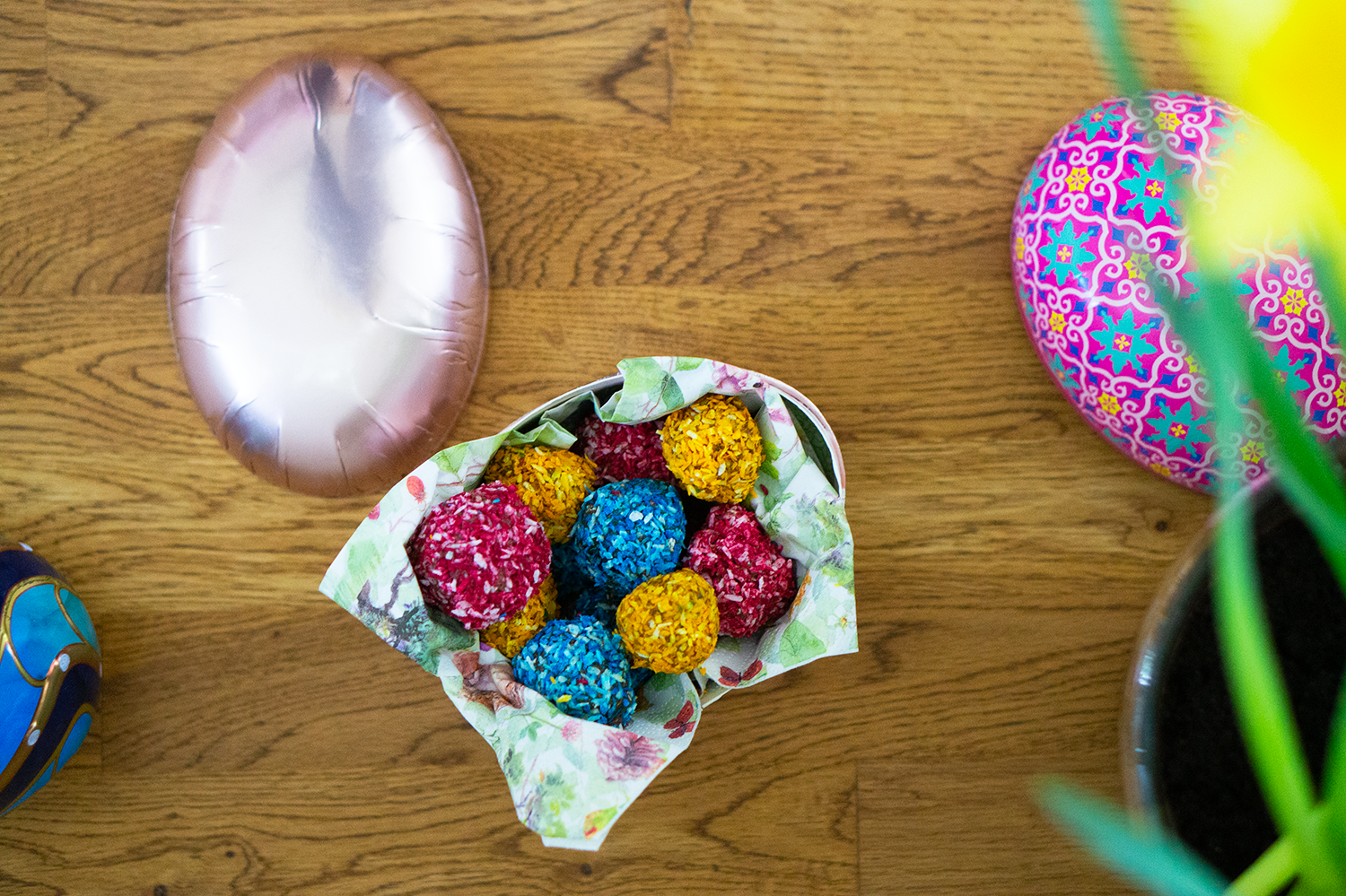 Färgglada chokladbollar