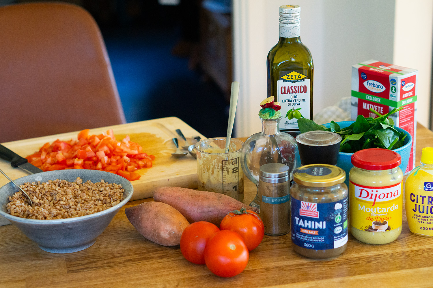 Sötpotatissallad: ingredienser