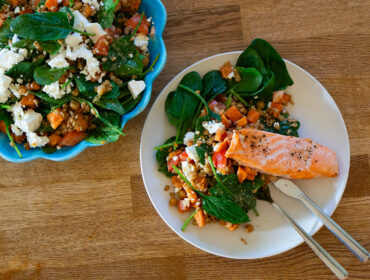 Sötpotatissallad med lax