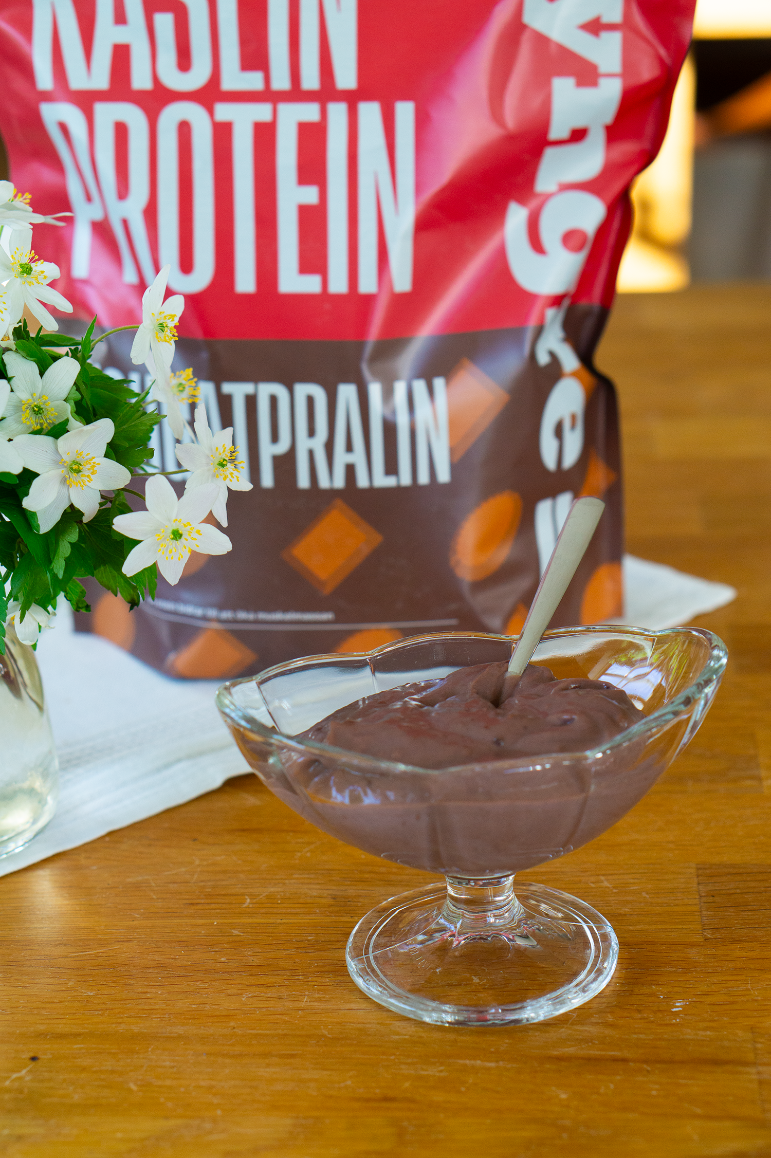 Tyngre kasein nougatpralin