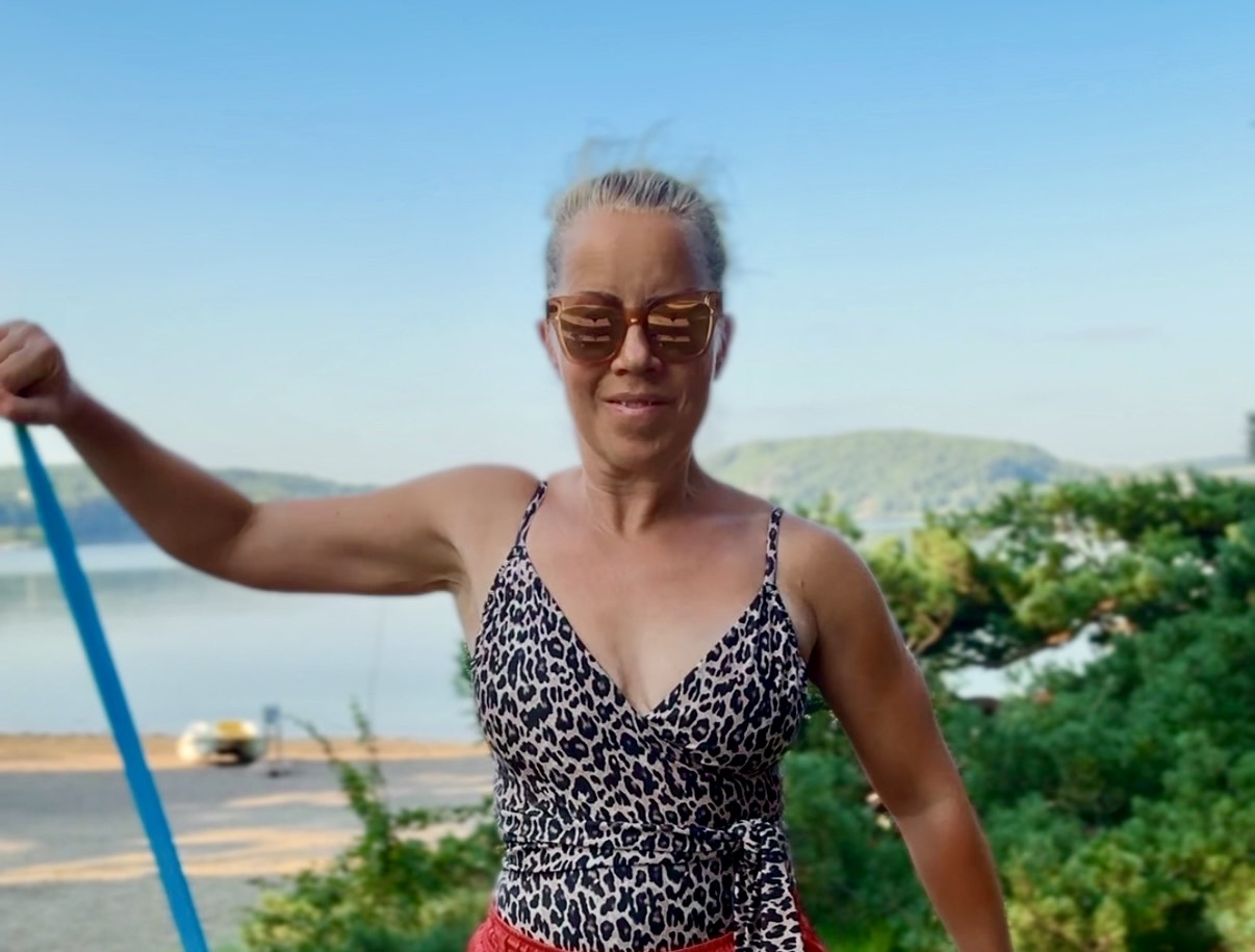 Ortorexi - Karin Axelsson träning på strand