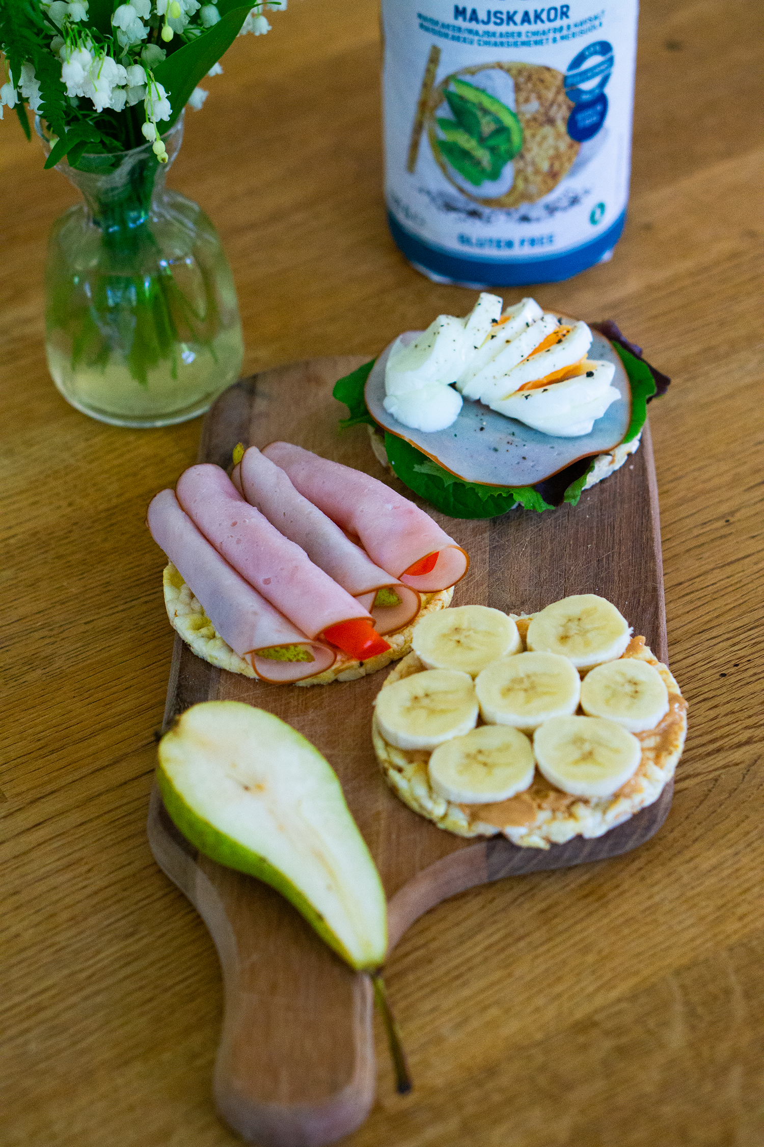 FRIGGS majskakor med olika pålägg