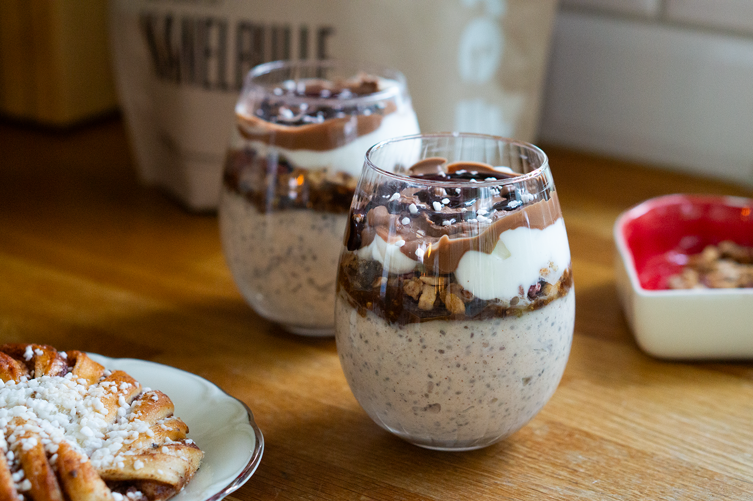 Chiapudding kanelbulle