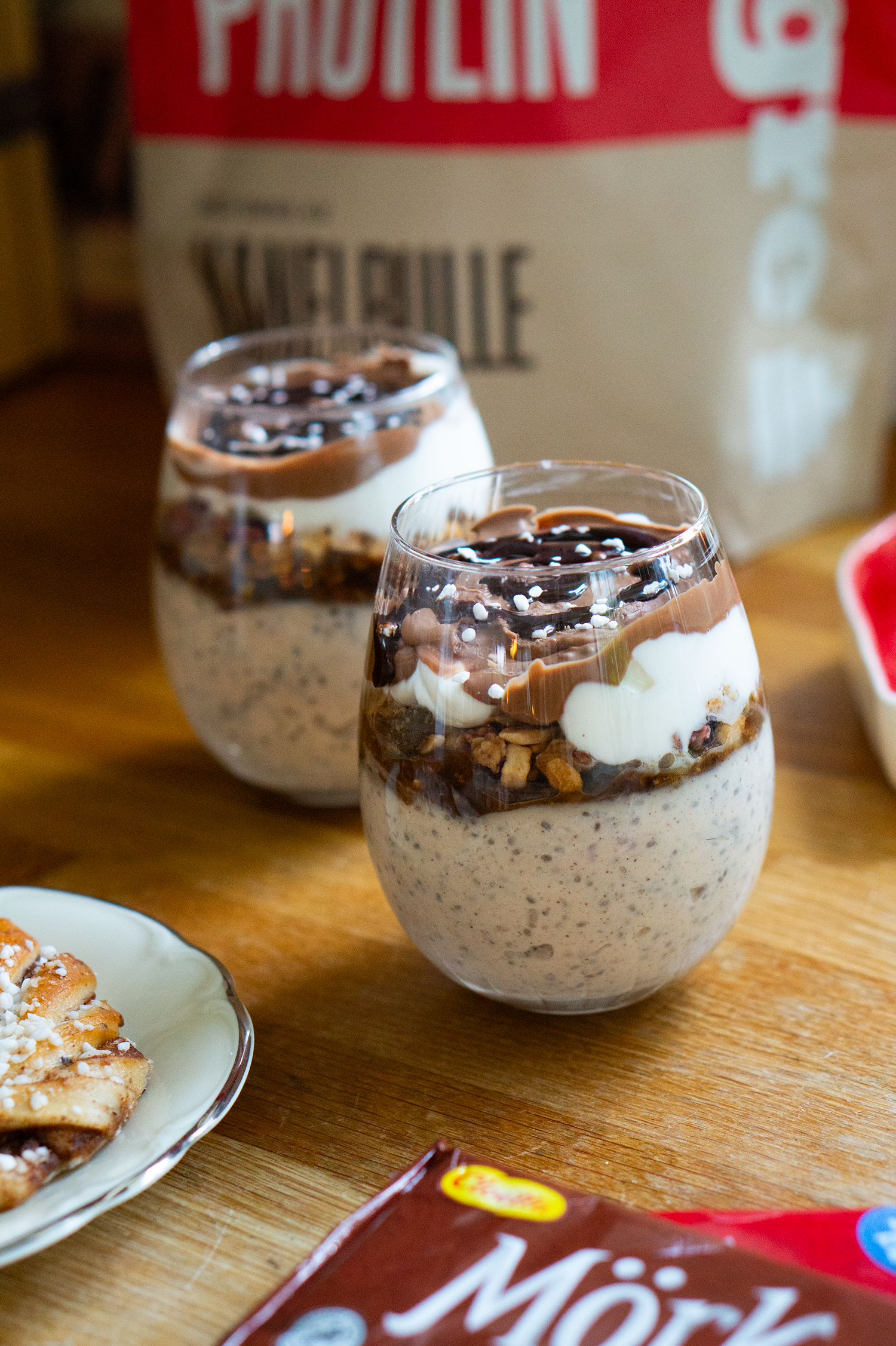 Chiapudding kanelbulle
