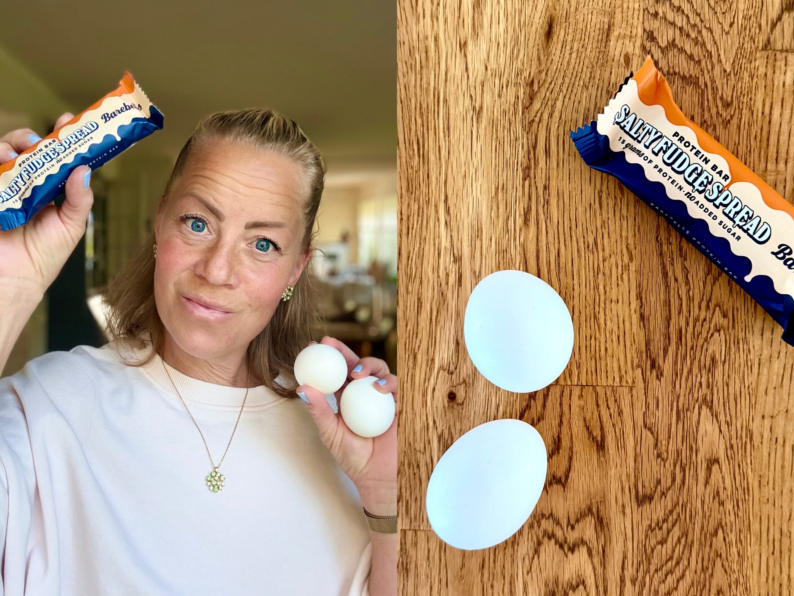 Vilket mellanmål är bäst av 2 ägg och en proteinbar?