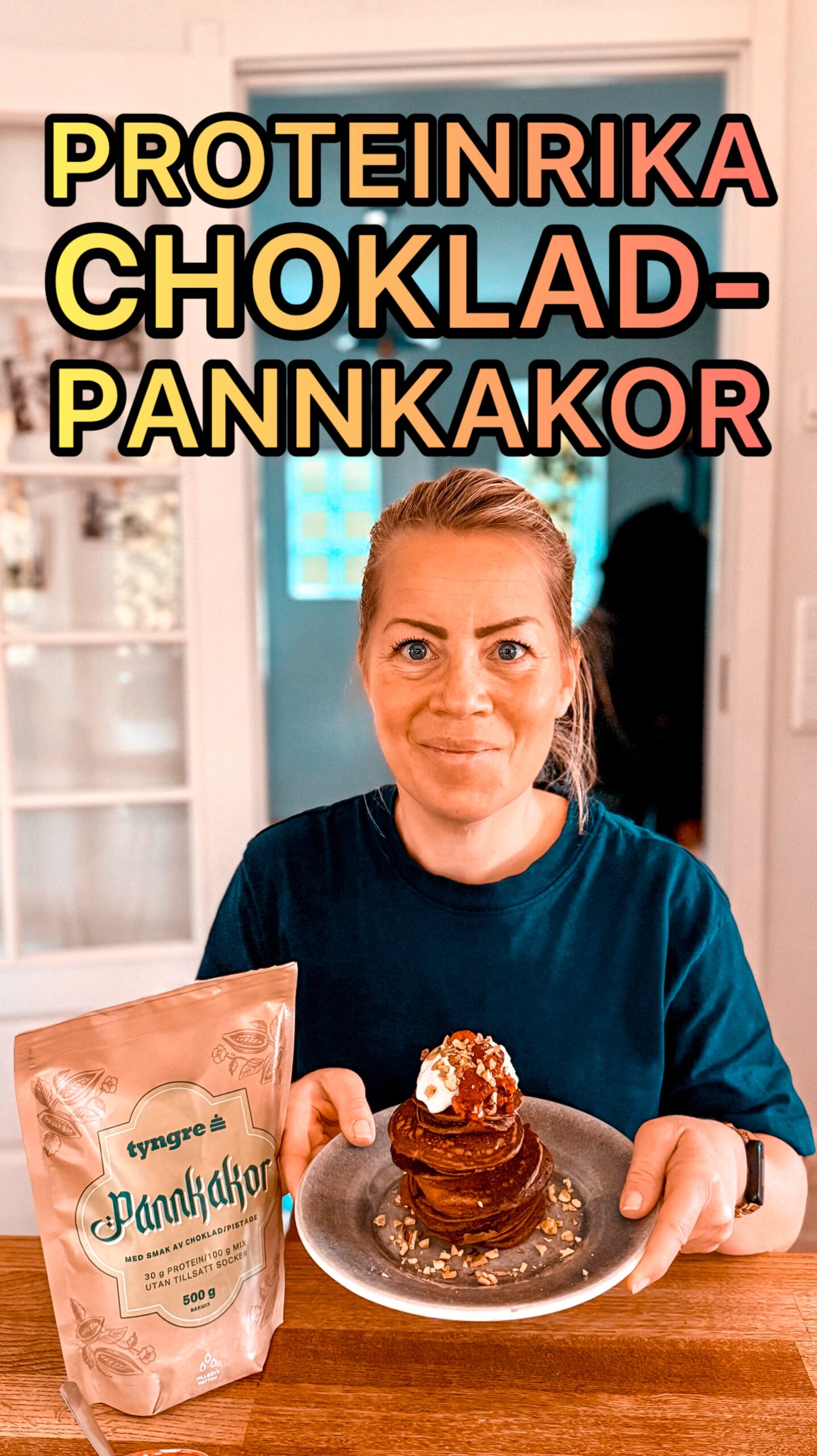 Proteinrika chokladpannkakor